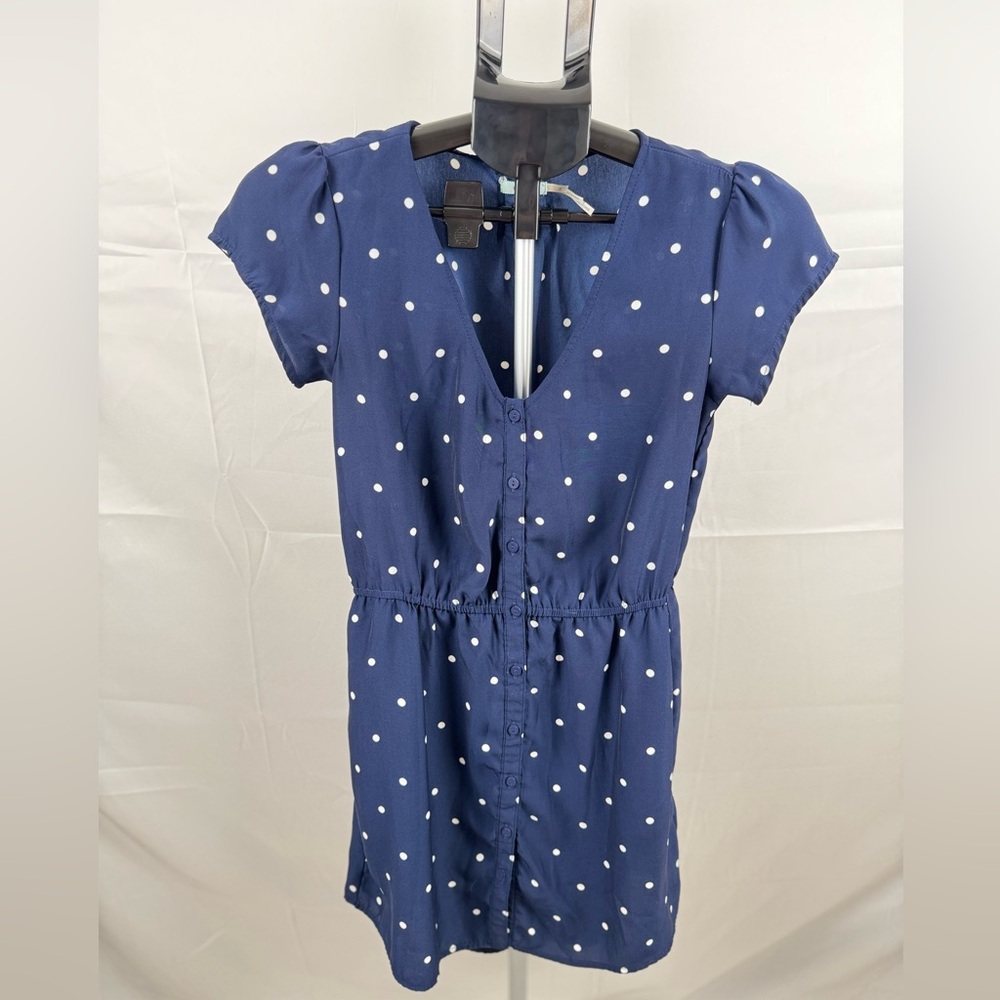 Urban Outfitters Kimchi Blue Polka Dot Mini Dress Button Front Size S
